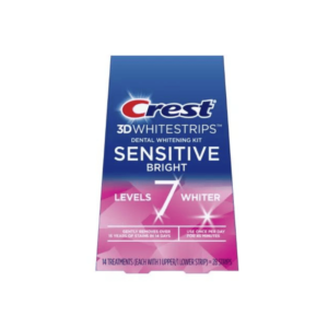 Crest 3D Sensitive Bright Teeth Whitening Strips Box
