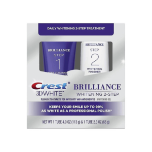 Crest 3D White Brilliance 2 Step Teeth Whitening Toothpaste Box