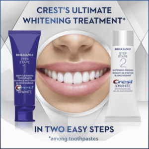 Crest 3D White Brilliance 2 Step Teeth Whitening Toothpaste Overview
