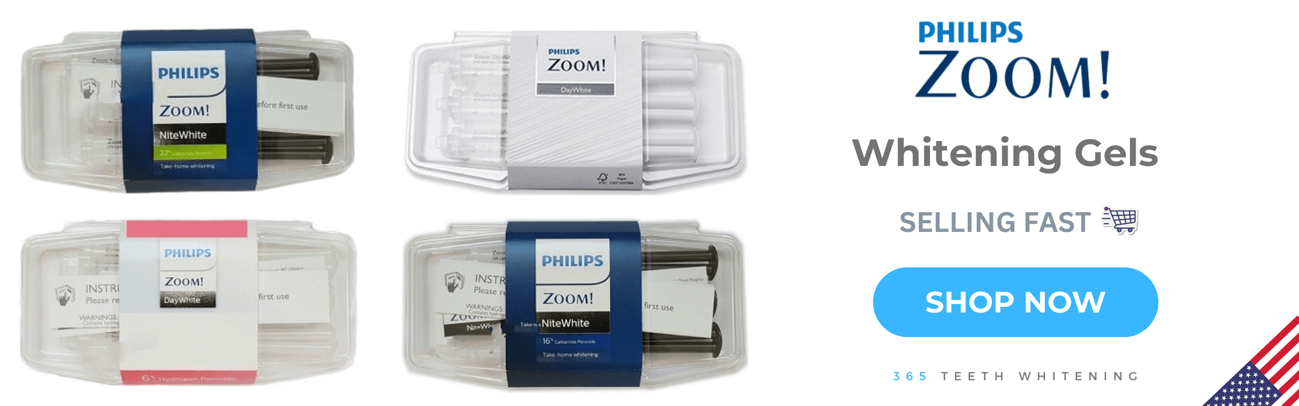 Philips Zoom Teeth Whitening Gels Banner Homepage